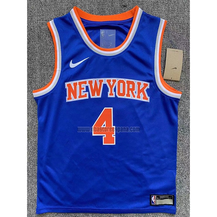 Camiseta Nino New York Knicks Derrick Rose NO 4 Icon Azul